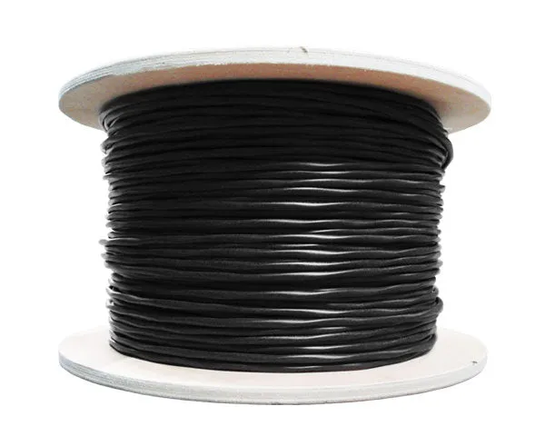 1000FT CAT5E Aerial Outdoor Bulk Ethernet Cable: Solid Copper UTP with Messenger, 24 AWG