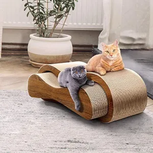 2 in 1 Cat Scratcher Cardboard Lounge Bed