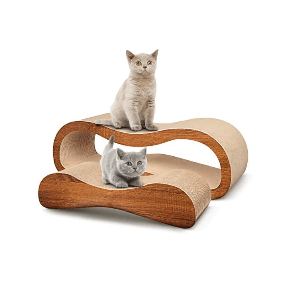 2 in 1 Cat Scratcher Cardboard Lounge Bed