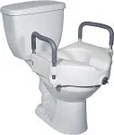 2-in-1 Locking Raised Toilet Seat with Tool-free Removable Arms