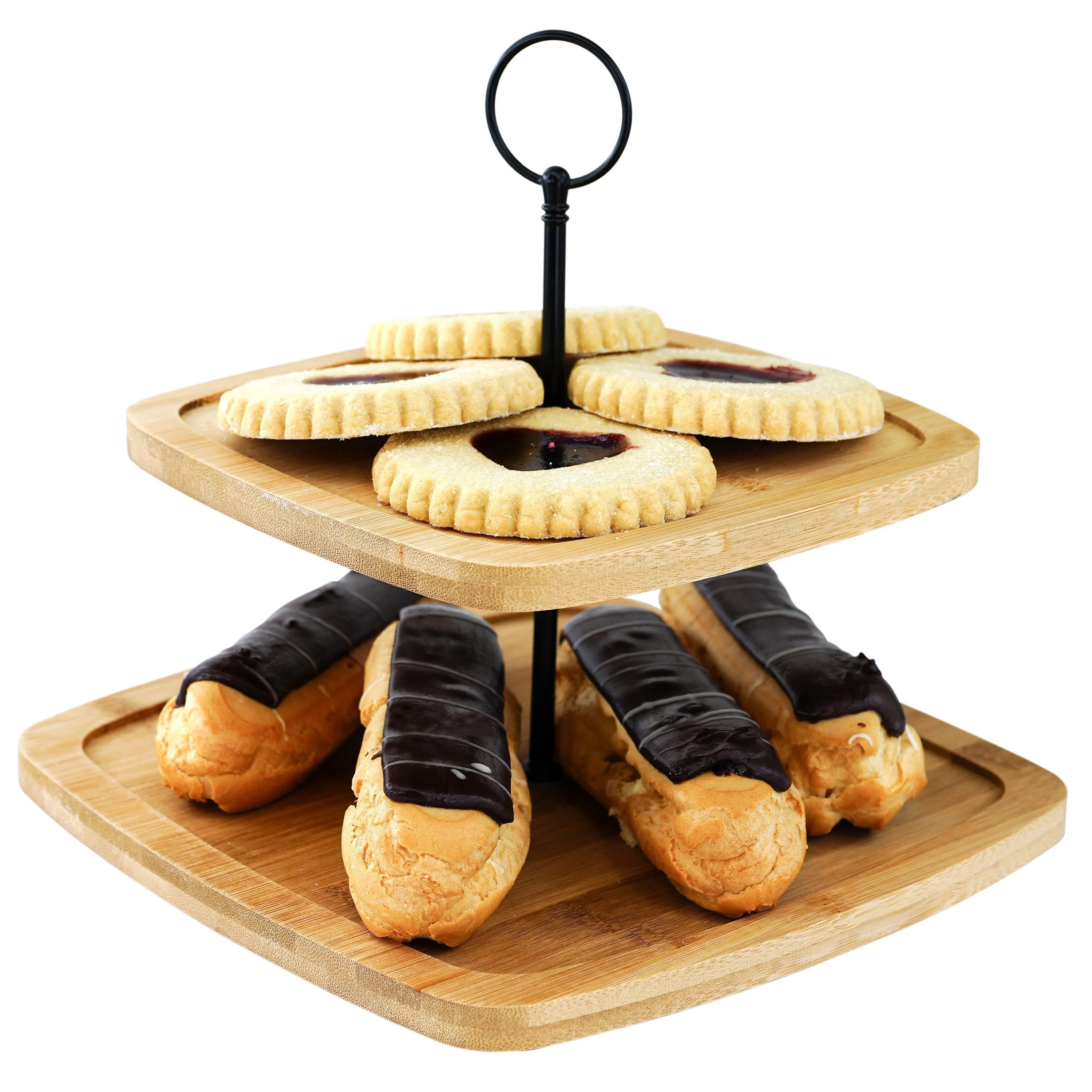 2 Tier Wooden Serving Stand