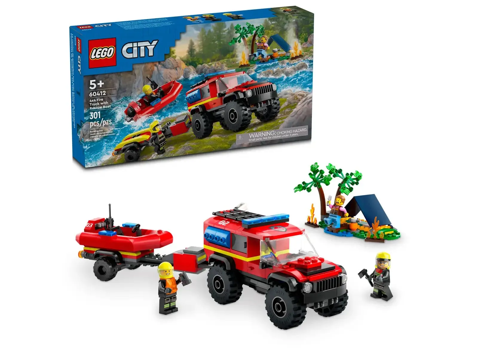 4x4 Fire Truck with Rescue Boat