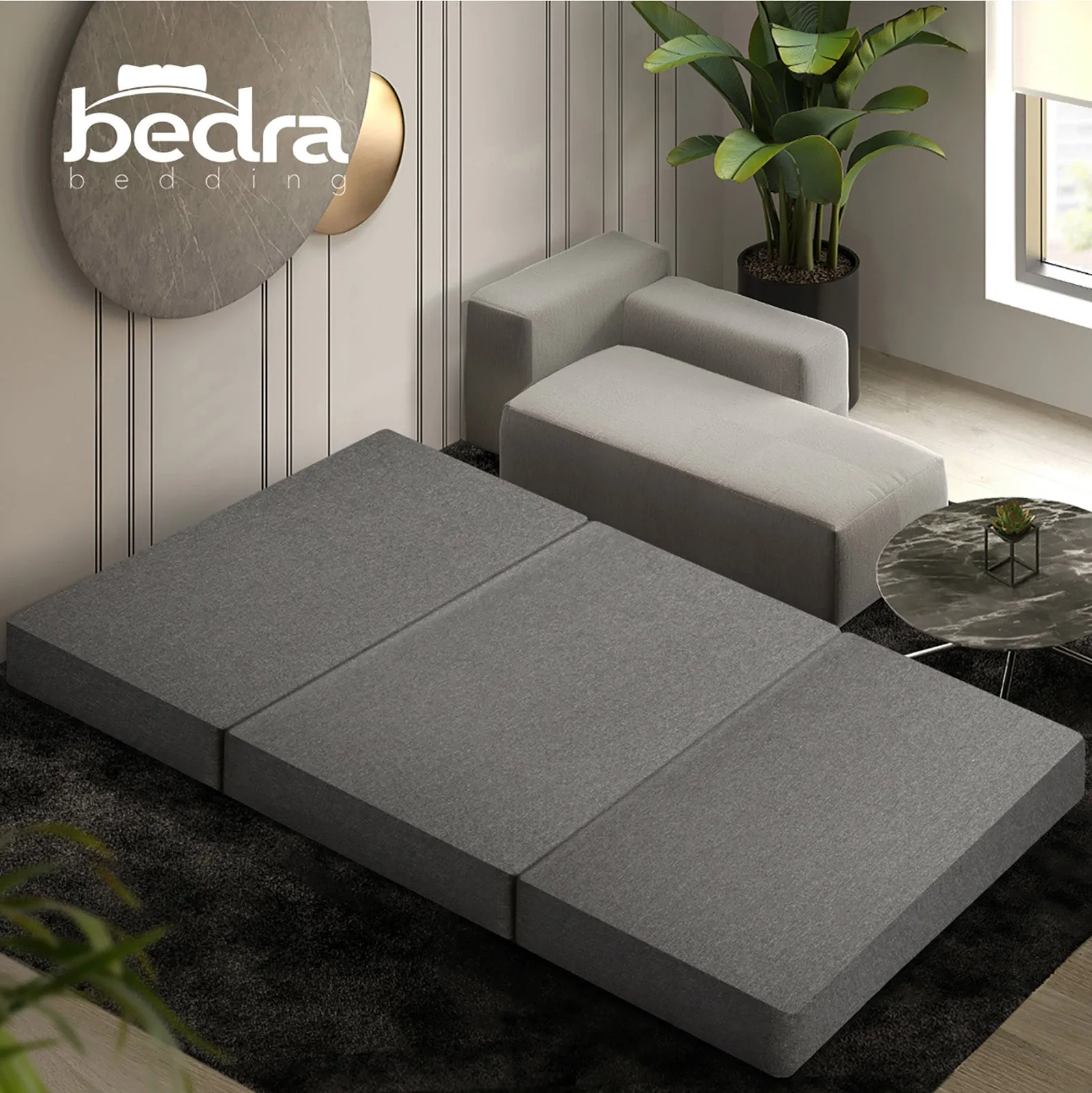 Bedra Foldable Mattress Trifold Camping Bed Sofa Cushion Mat Breathable Double