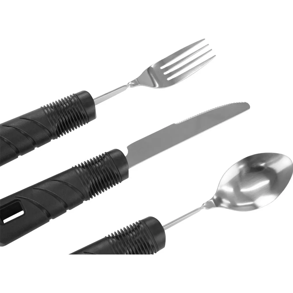 Bendable Adaptive Utensil Set Black