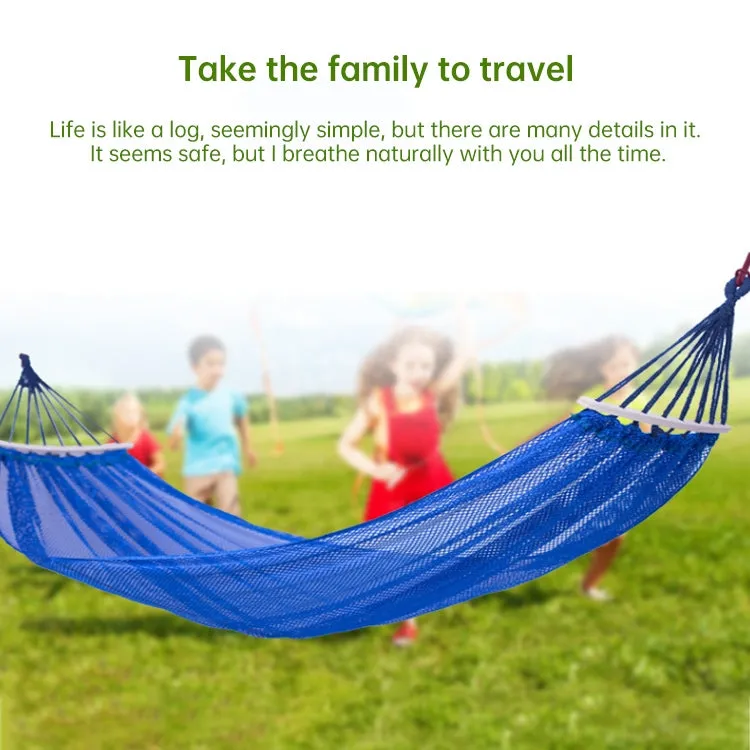 Bending Ice Silk Mesh Hammock Outdoor Hanging Bed Camping  Anti-Sidewall Hammock Swing, Size: 190x130 cm( Pink)