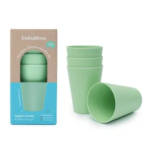 Bobo & Boo BIG Kid-Sized Bamboo Single Cup (480mL) - Apple Green