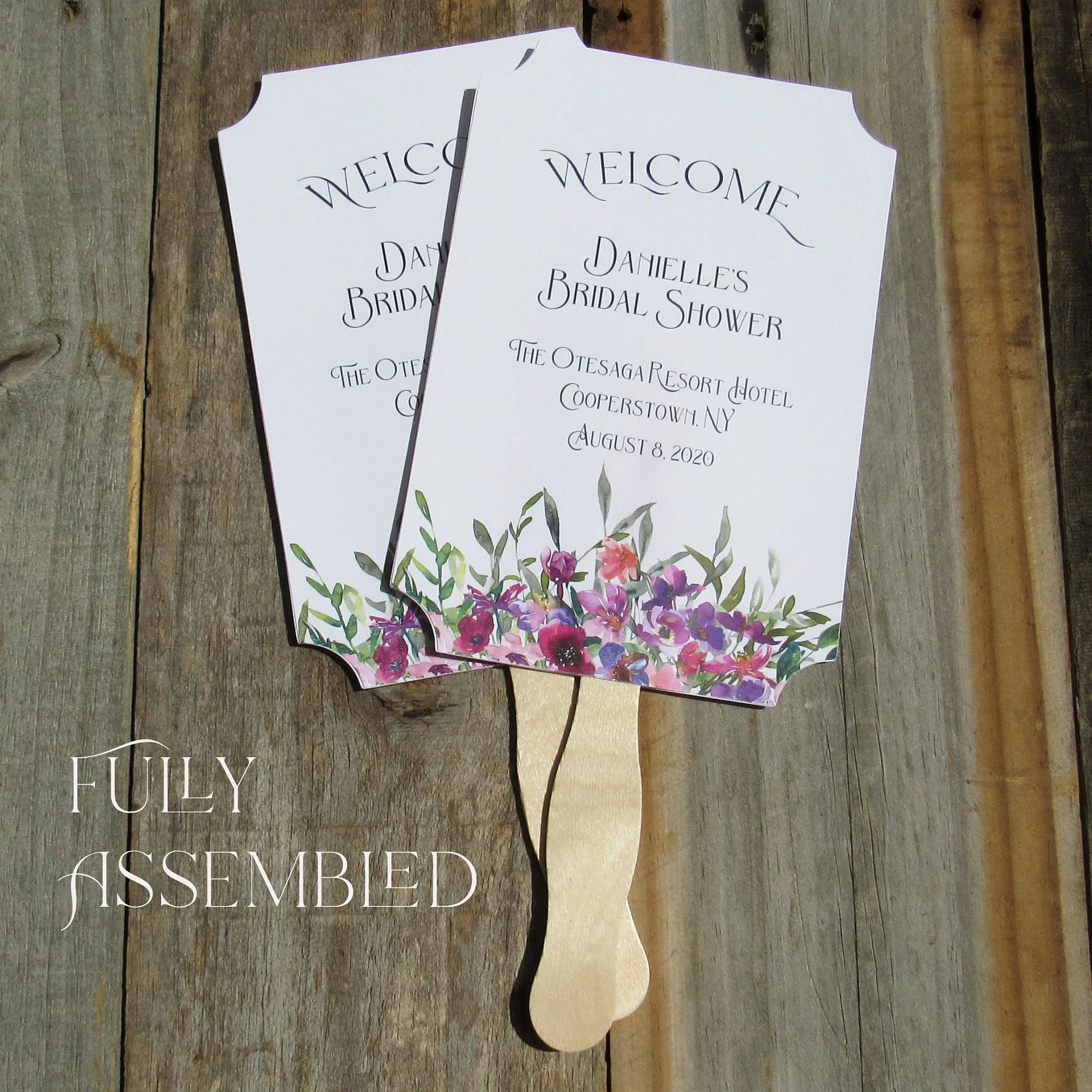 Bridal Shower Favor Fans