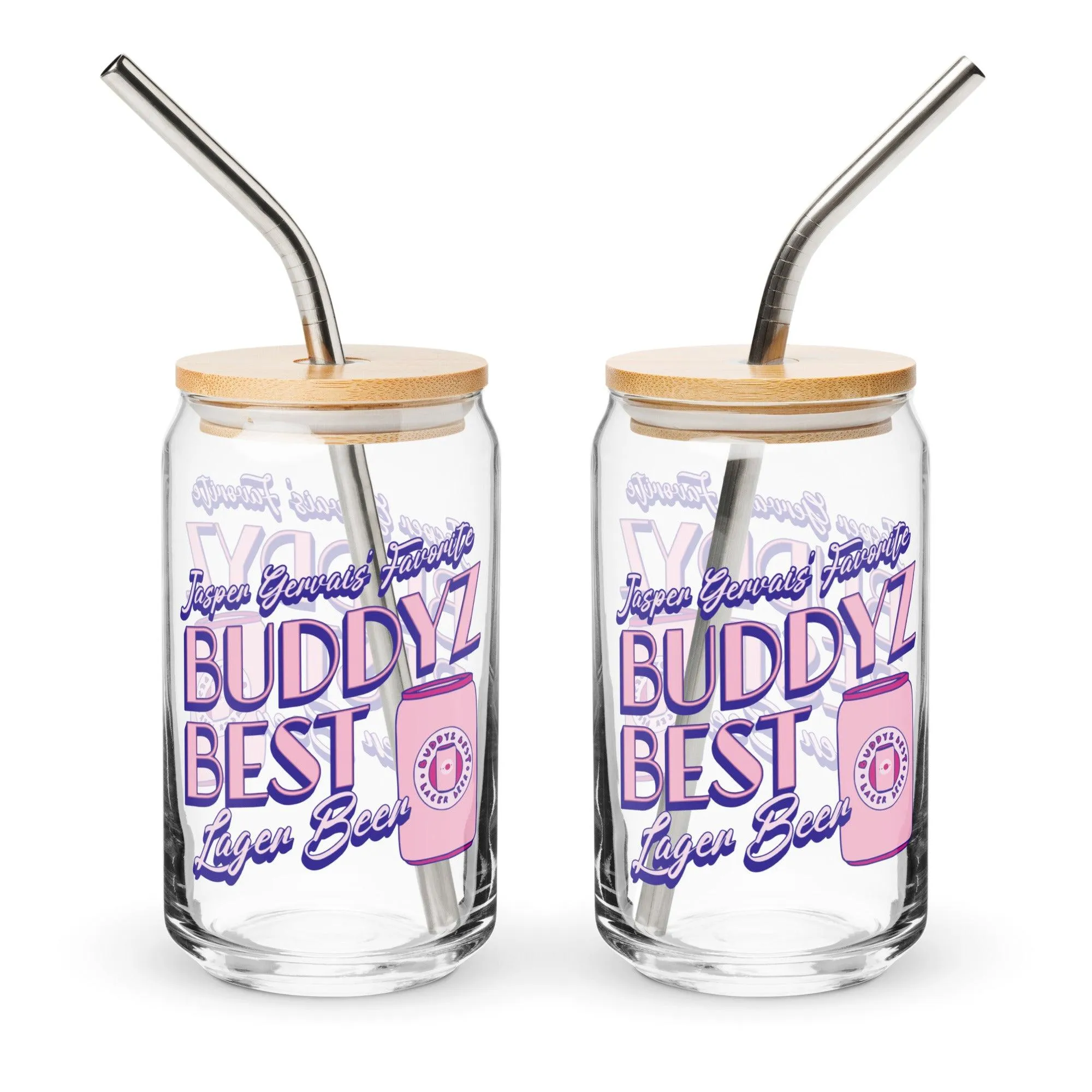 Buddyz Best Glass Can Shaped Mug