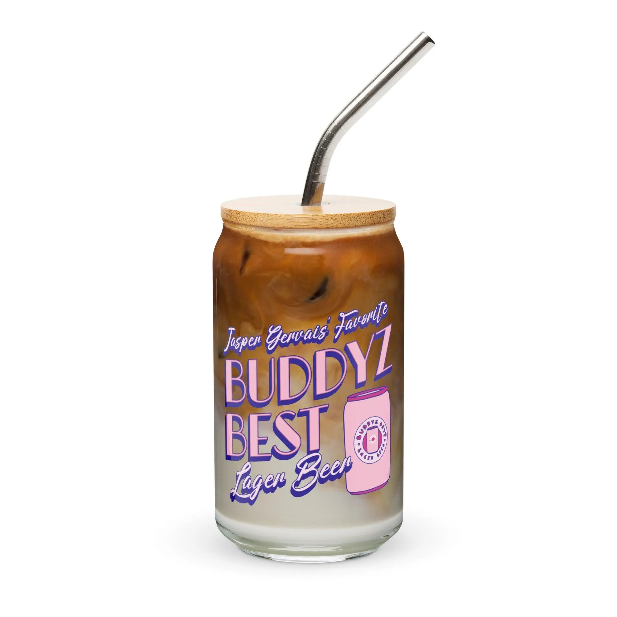 Buddyz Best Glass Can Shaped Mug