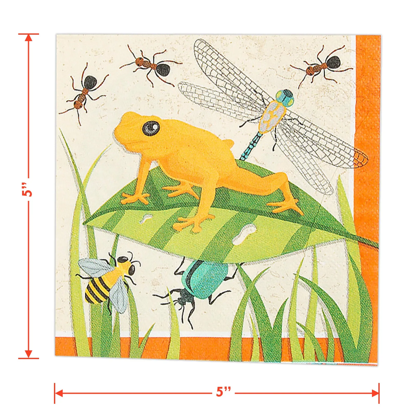 Bug and Insect Backyard Adventure Paper Dessert Plates and Beverage Napkins (Serves 16)