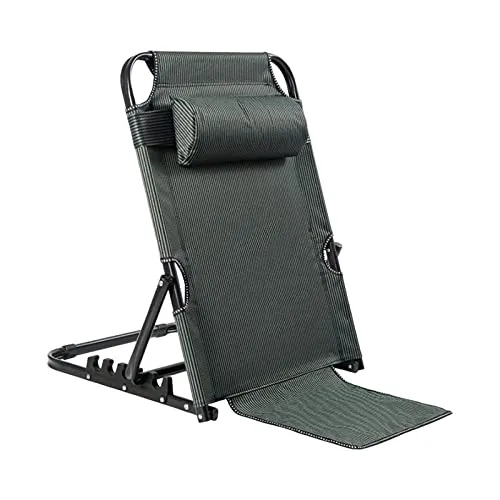 CALANDIS® Lifting Bed Backrest Folding for Adult Adjustable Angle Back Rest Steel Large 7 Gears Green Texture | 1 Bed Backrest