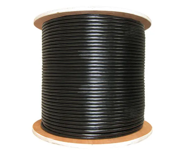 CAT5E Outdoor Bulk Ethernet Cable, Direct Burial Shielded Solid Copper, Gel Filled, 24 AWG