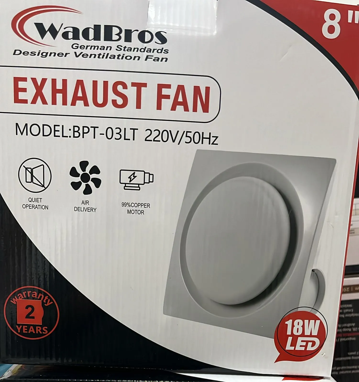 Ceiling Exhaust Fan Ventilator With LED Light-By Wadbros