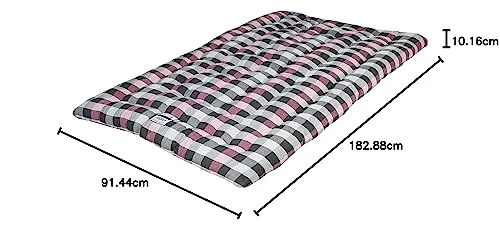 COLOFLY Soft Cotton Multicolour Single Bed Mattress/Gadda (3x6 feet, Pink Single Size)