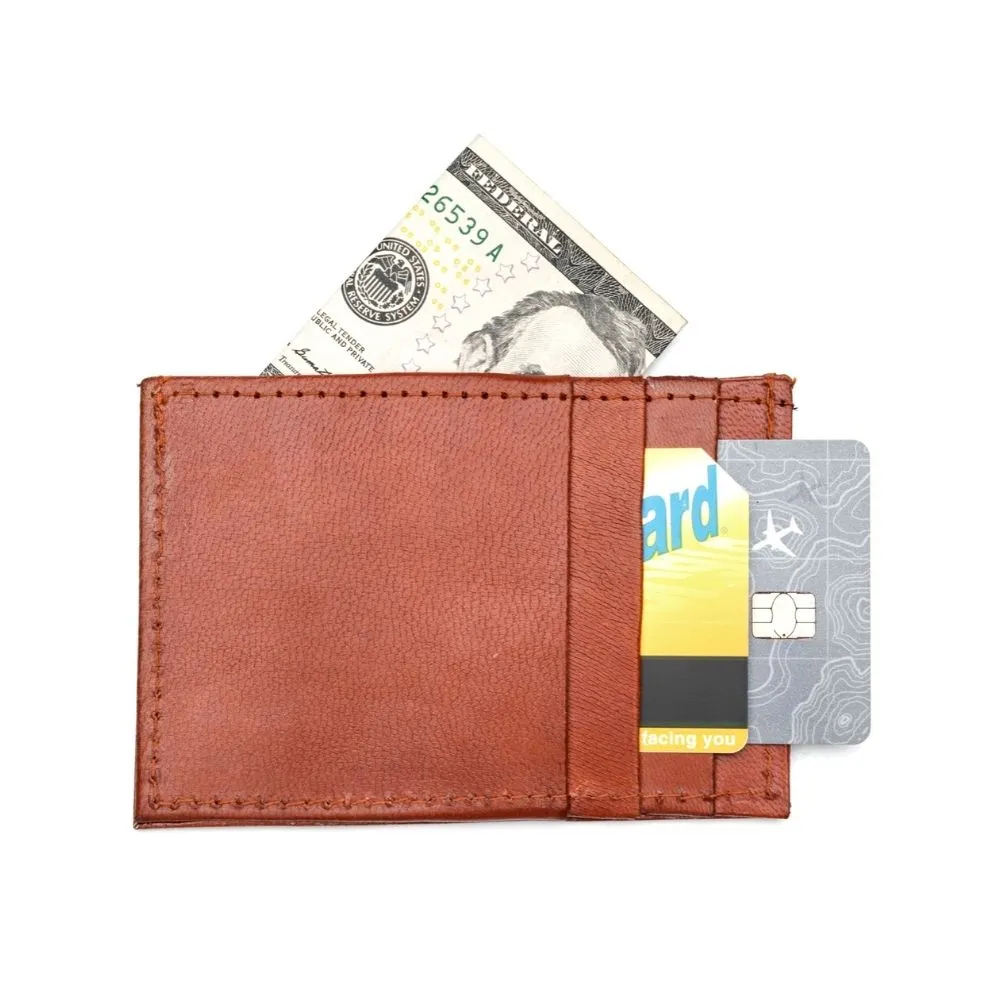 Compact Leather Wallet - Open Road