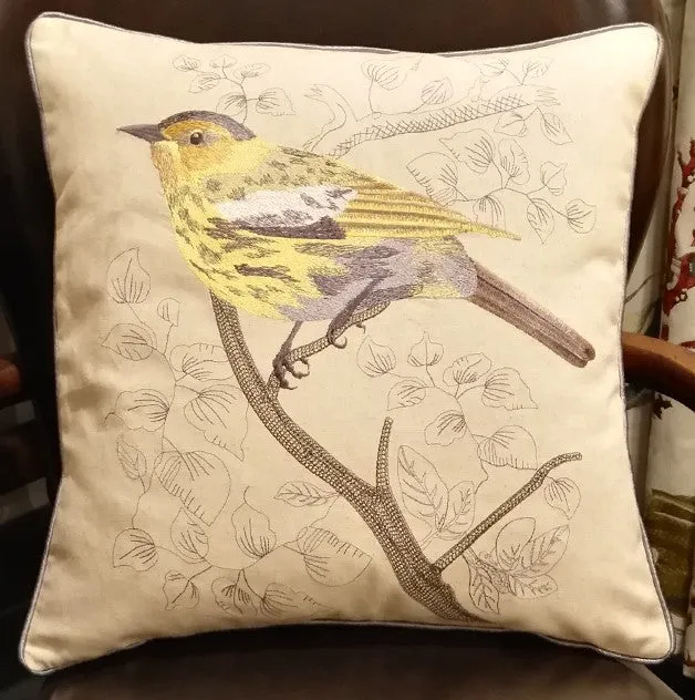 Decorative Throw Pillows for Couch, Bird Pillows, Pillows for Farmhouse, Sofa Throw Pillows, Embroidery Throw Pillows, Rustic Pillows