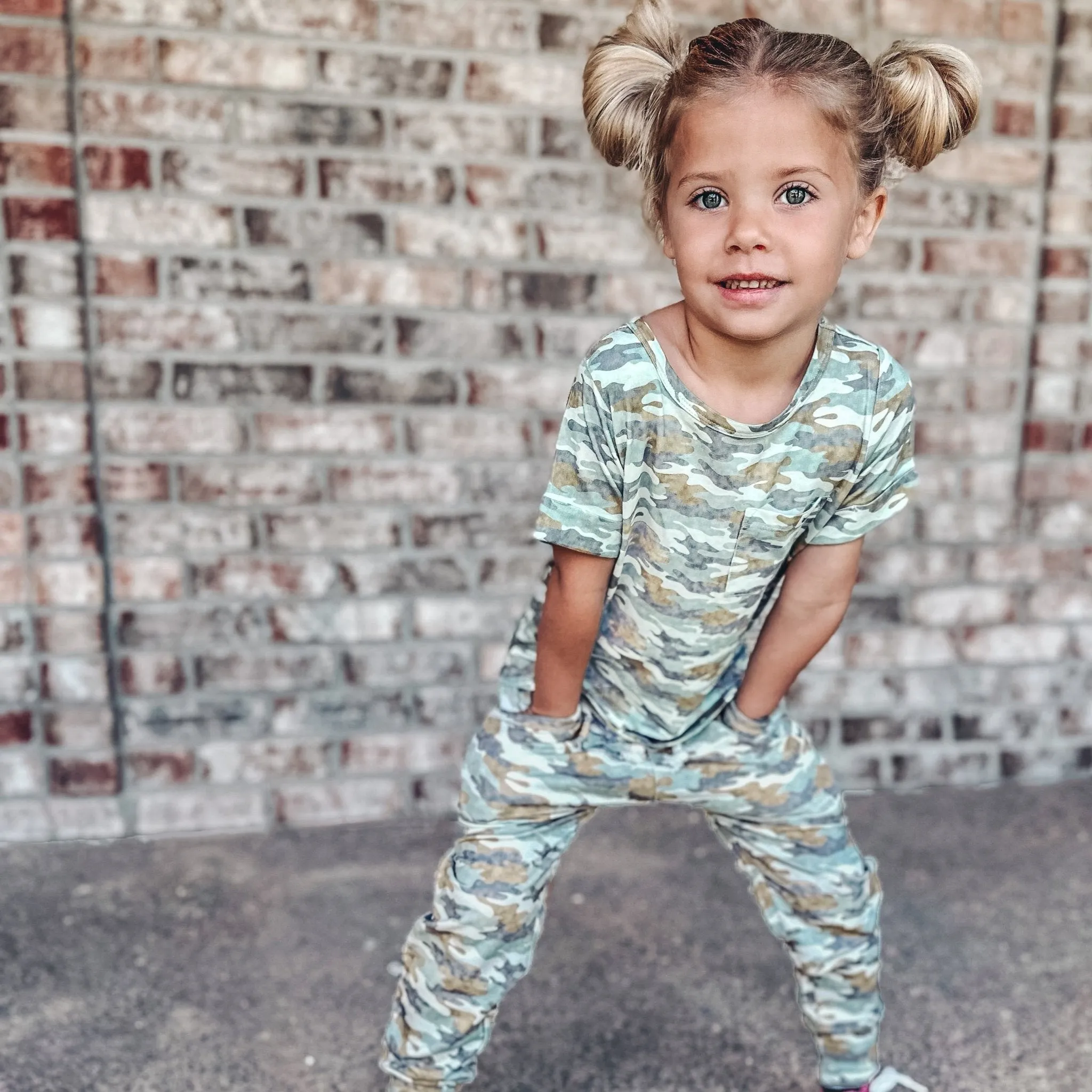 Faded Camo Jogger || Bamboo/cotton/spandex French Terry (18m-8y)