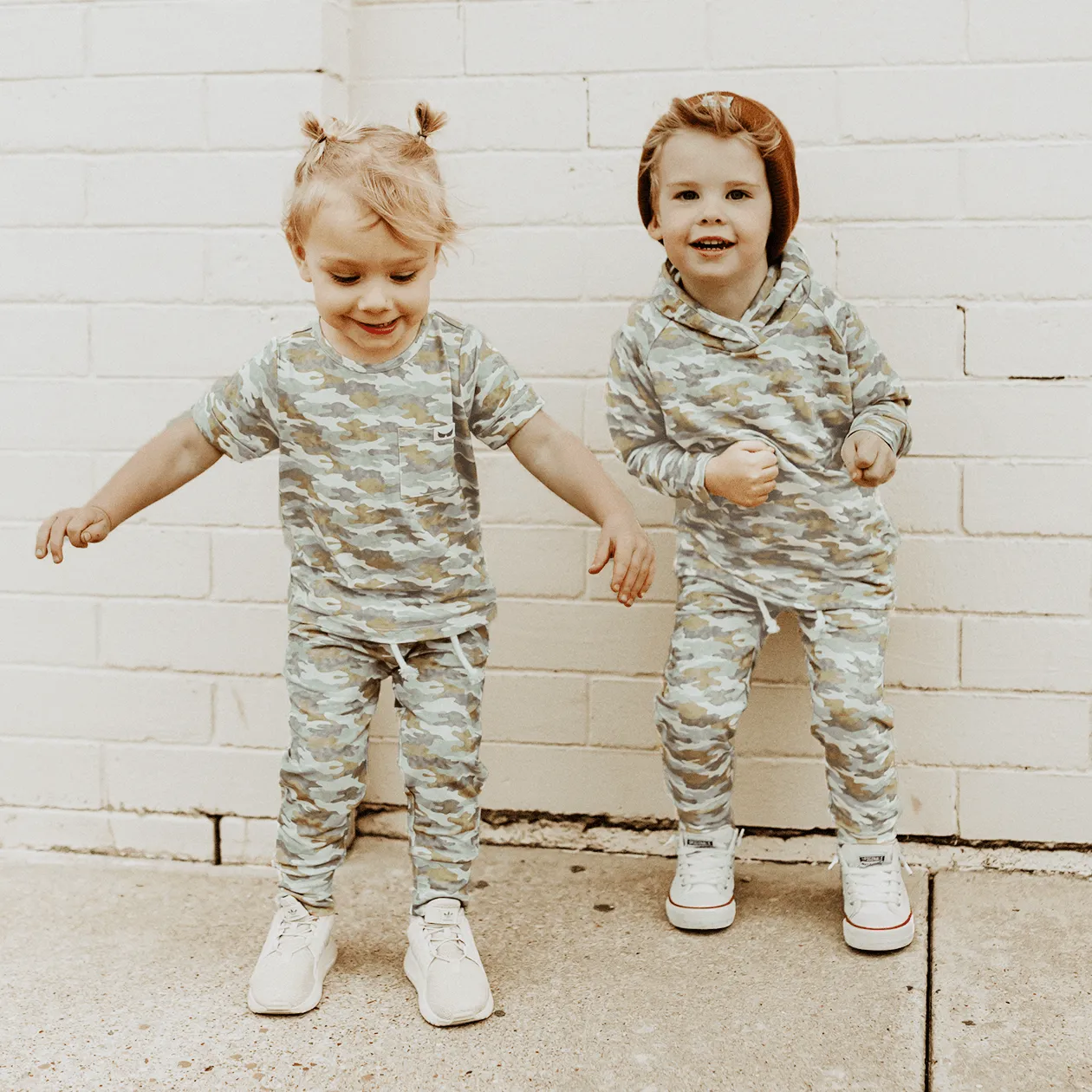 Faded Camo Jogger || Bamboo/cotton/spandex French Terry (18m-8y)