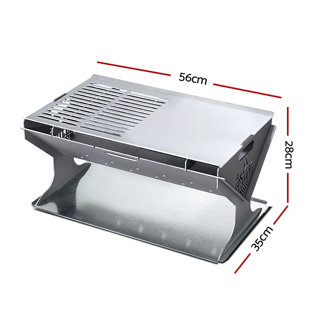 Foldable Steel Fire Pit BBQ Grill - Portable | Grillz