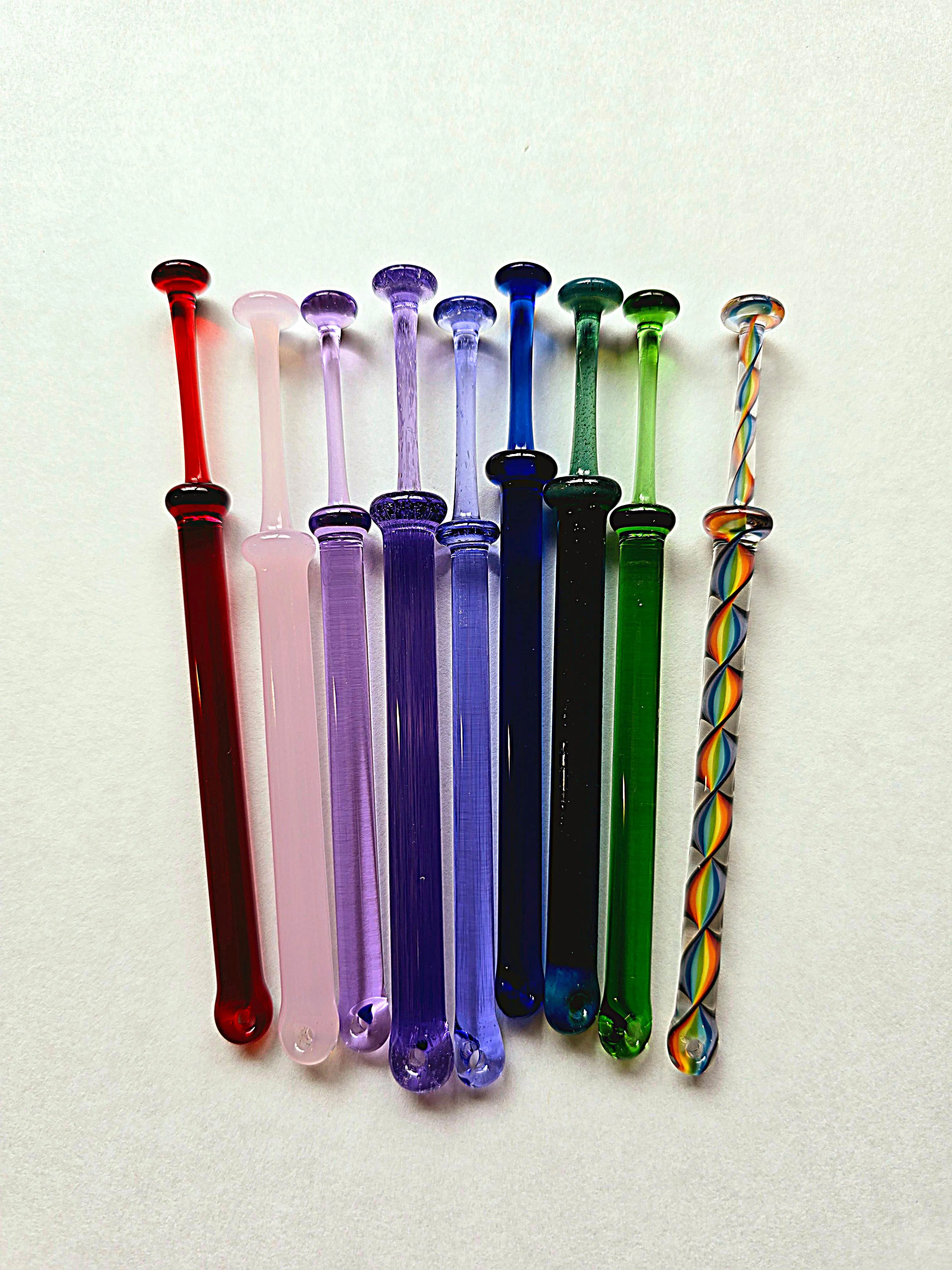 Glass Lace Bobbins, Lace Making Tools