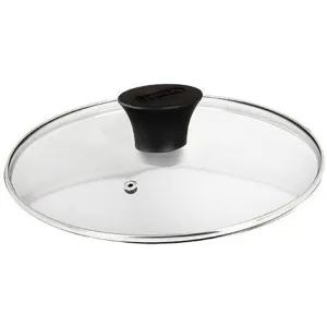 Glass Lid With Met Rim 28CM   Flonal Knob