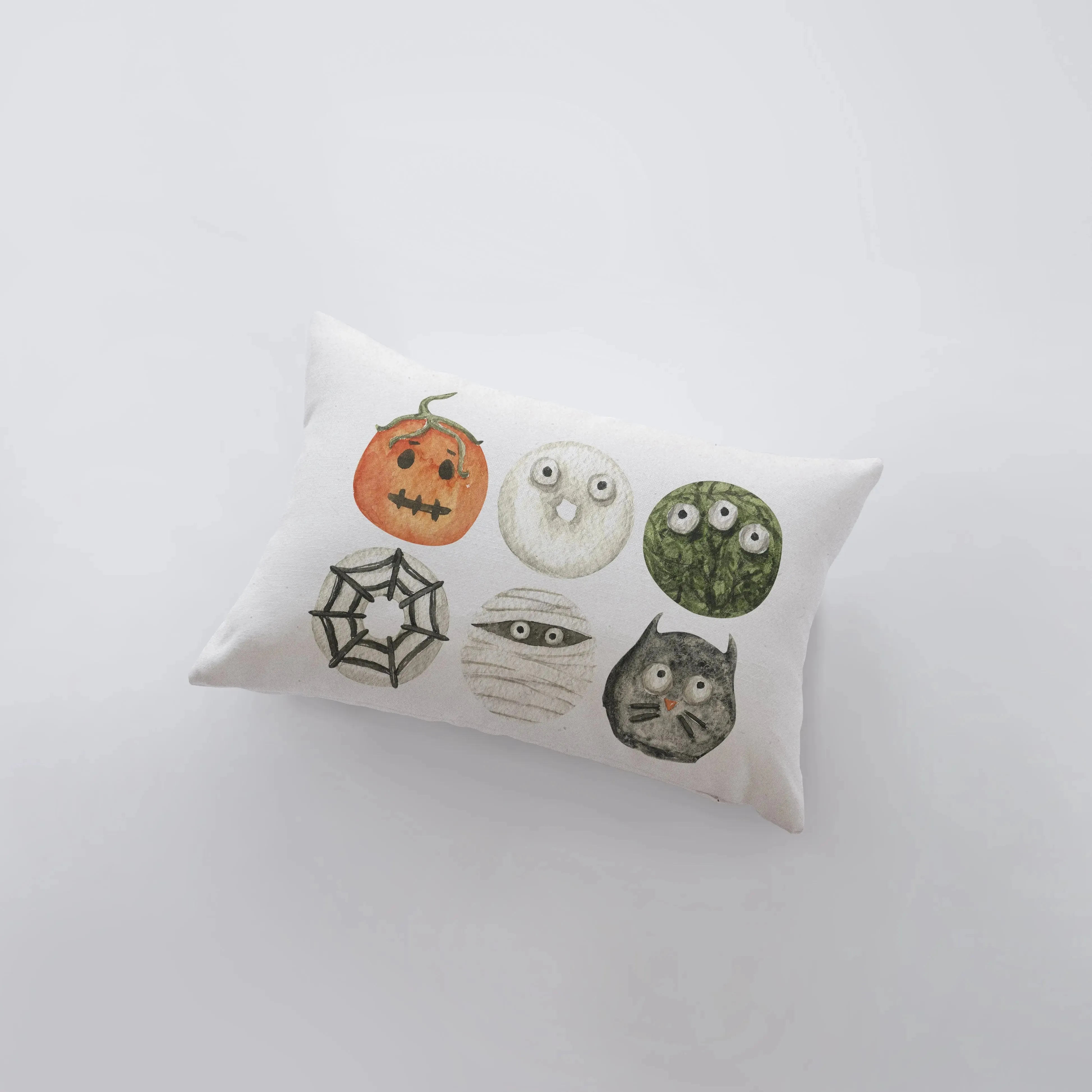 Halloween Donuts Pillow Cover | 18x12 | Modern Farmhouse | Primitive Decor | Home Decor | Lumbar Pillow | Sofa Pillows | Gift For Her