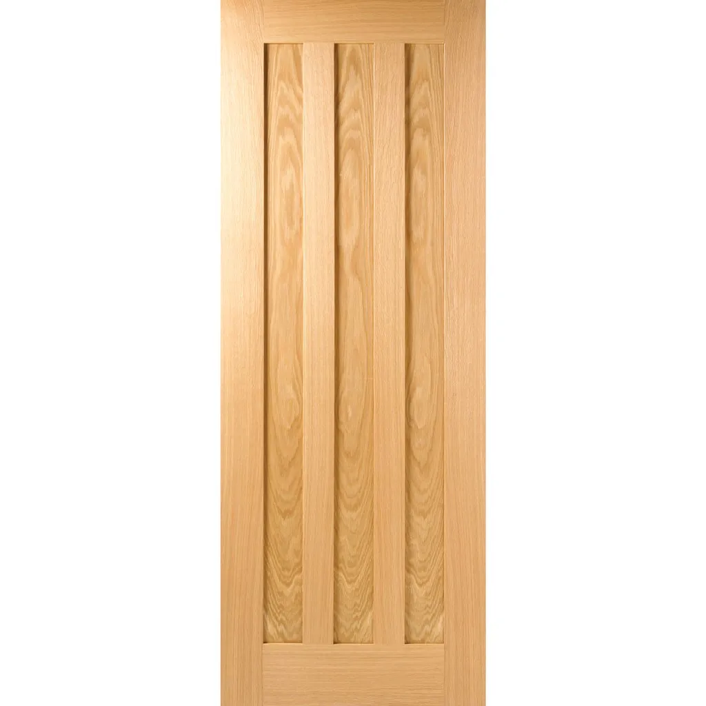 Idaho Oak 3 Panel Fire Internal Door Pair - 30 Minute Fire Rated