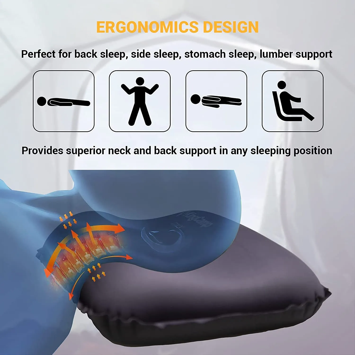 KingCamp Self-inflating Neck & Lumbar Support Pillows