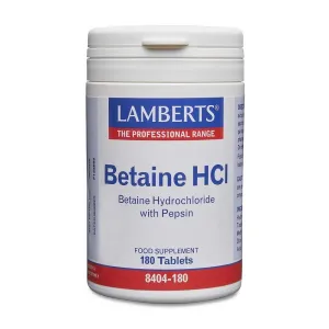 Lamberts Betaine HCL With Pepsin 180 Tablets