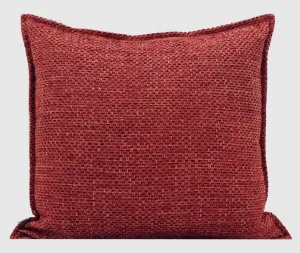 Large Square Modern Throw Pillows for Couch, Red Contemporary Modern Sofa Pillows, Simple Decorative Throw Pillows, Large Throw Pillow for Interior Design