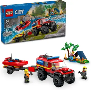 Lego 60412 - City 4x4 Fire Truck with Rescue Boat