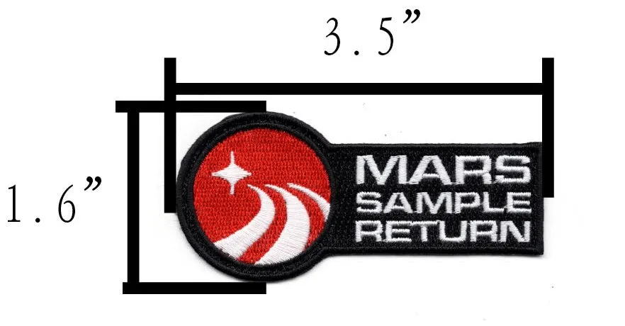 Mars Sample Return 1.6" x 3.5: Iron On Patch