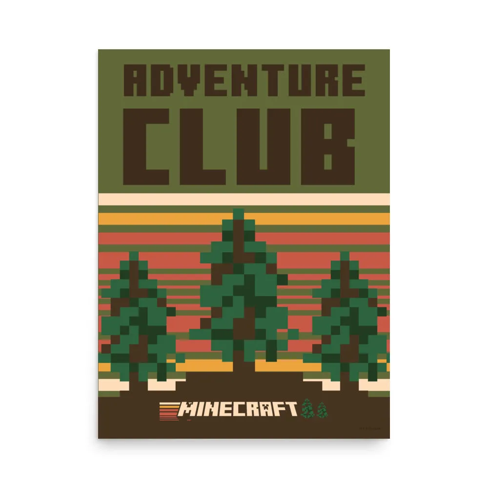 Minecraft Camping Adventure Club Poster