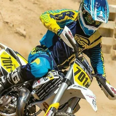 MSR NXT Motocross Jersey Navy Cyan Yellow