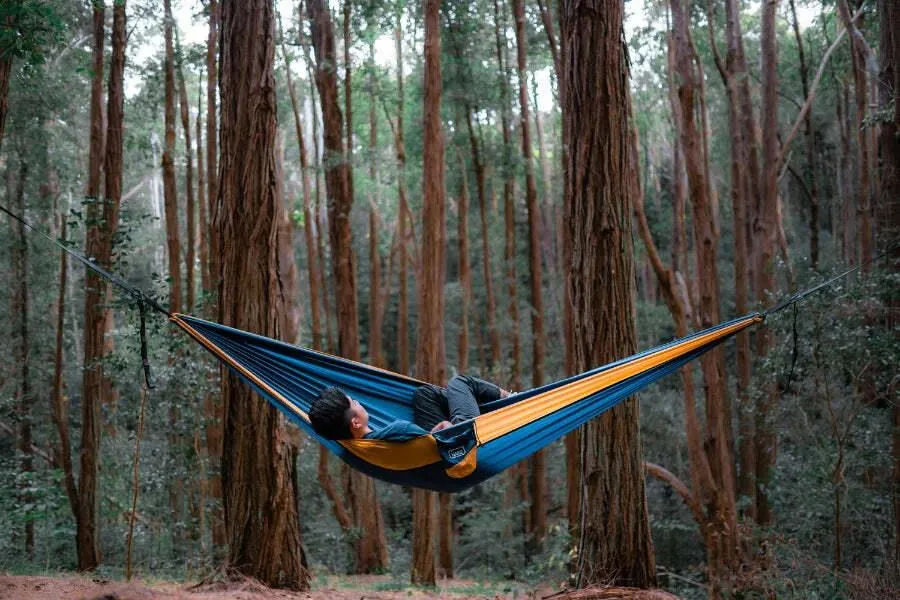 NAKIE RIVER BLUE - RECYCLED HAMMOCK WITH STRAPS