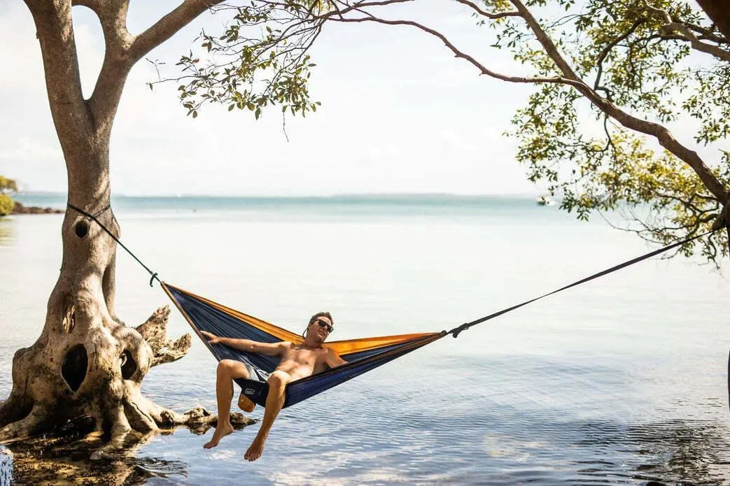 NAKIE RIVER BLUE - RECYCLED HAMMOCK WITH STRAPS