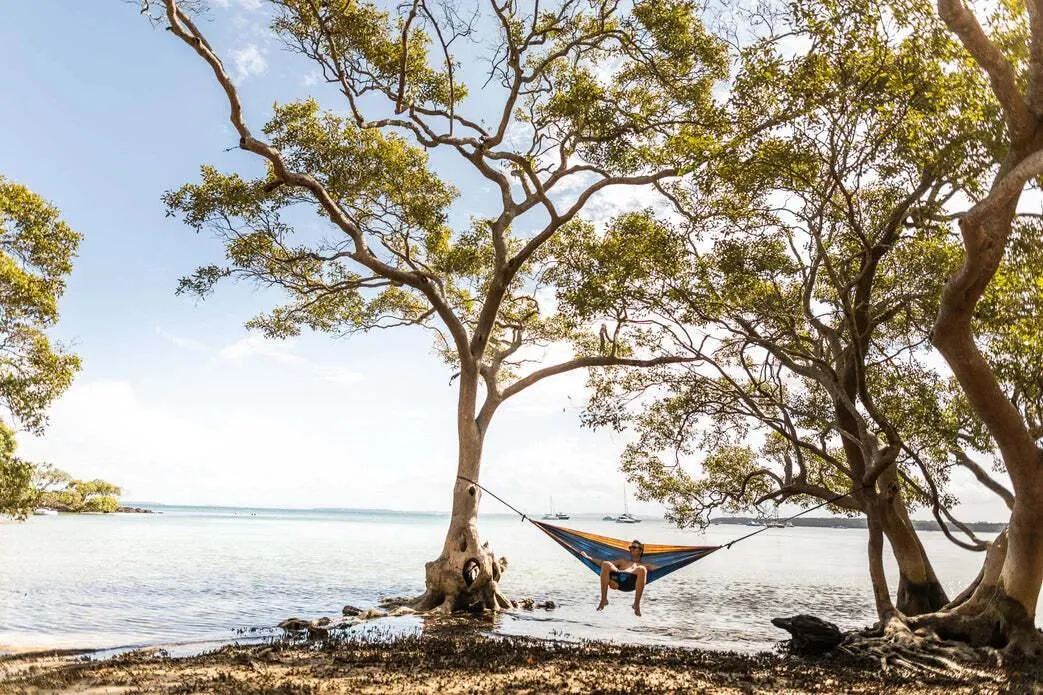 NAKIE RIVER BLUE - RECYCLED HAMMOCK WITH STRAPS