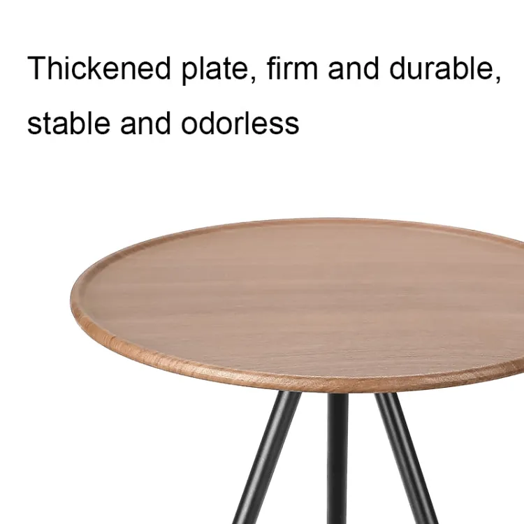 Outdoor Aluminum Alloy Folding Small Round Table Portable Liftable Camping Table, Color: Wood Color