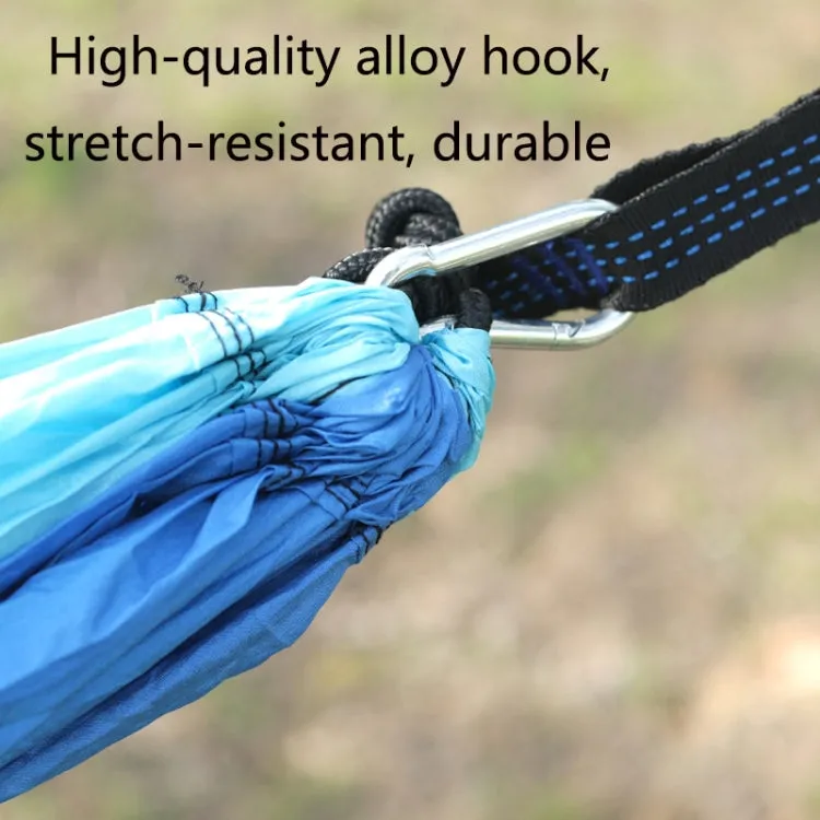 Outdoor Hammock Nylon Parachute Cloth Travel Camping Swing, Style: 2.7m x 1.4m (Sky Blue Royal Blue)