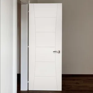 Pamplona White Primed Flush Fire Internal Door - 1/2 Hour Fire Rated