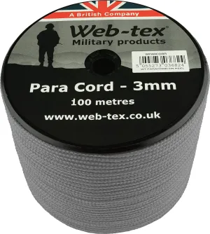 ParaCord on reel - 100m Grey