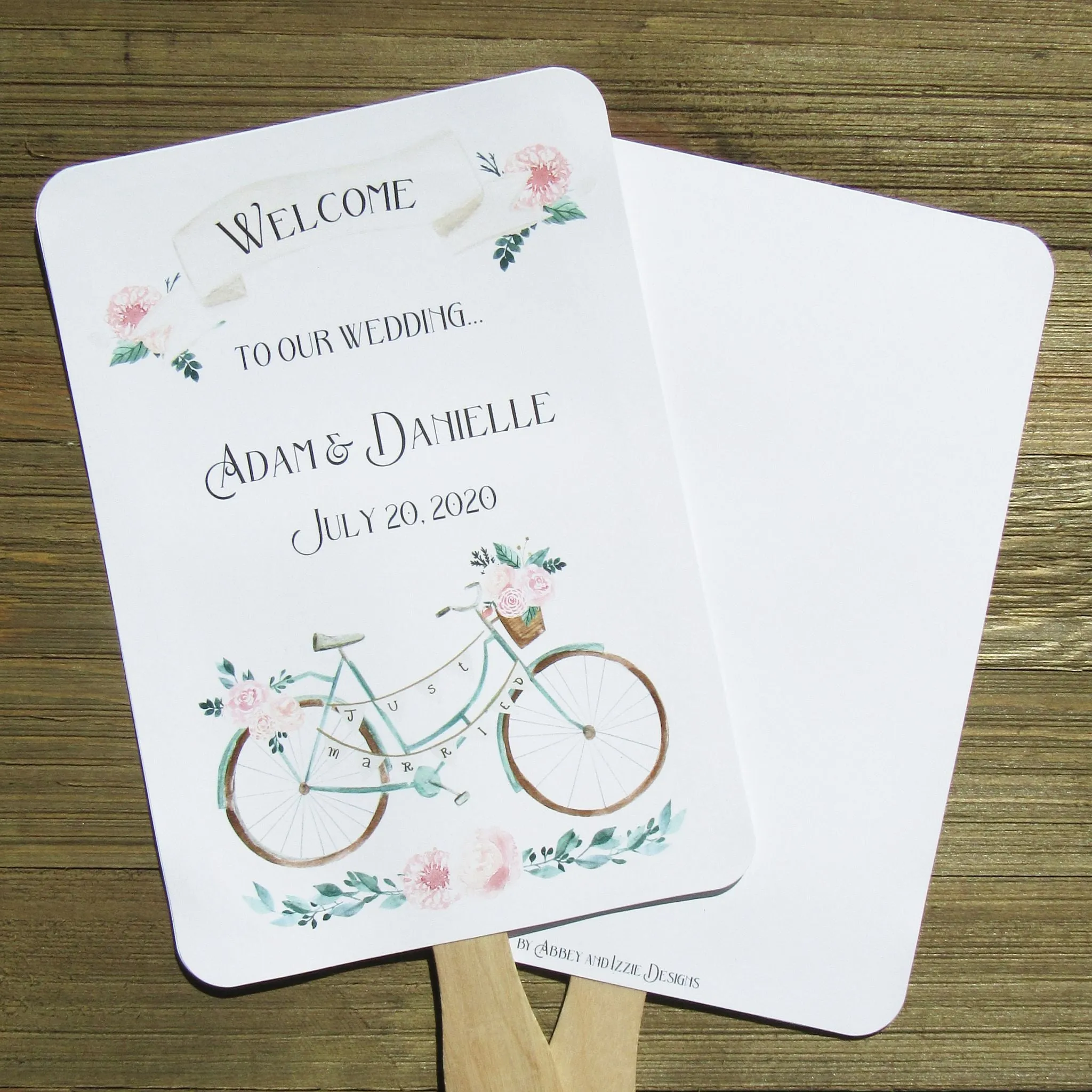 Personalized Fans for Wedding Favors