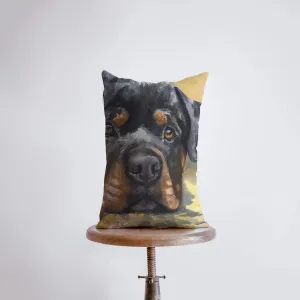 Rottweiler | Watercolor Rottweiler | 12x18 | Pillow Cover | Dog | Home Décor | Dog Pillow | Dog Lover Gift | Dog Mom Gift