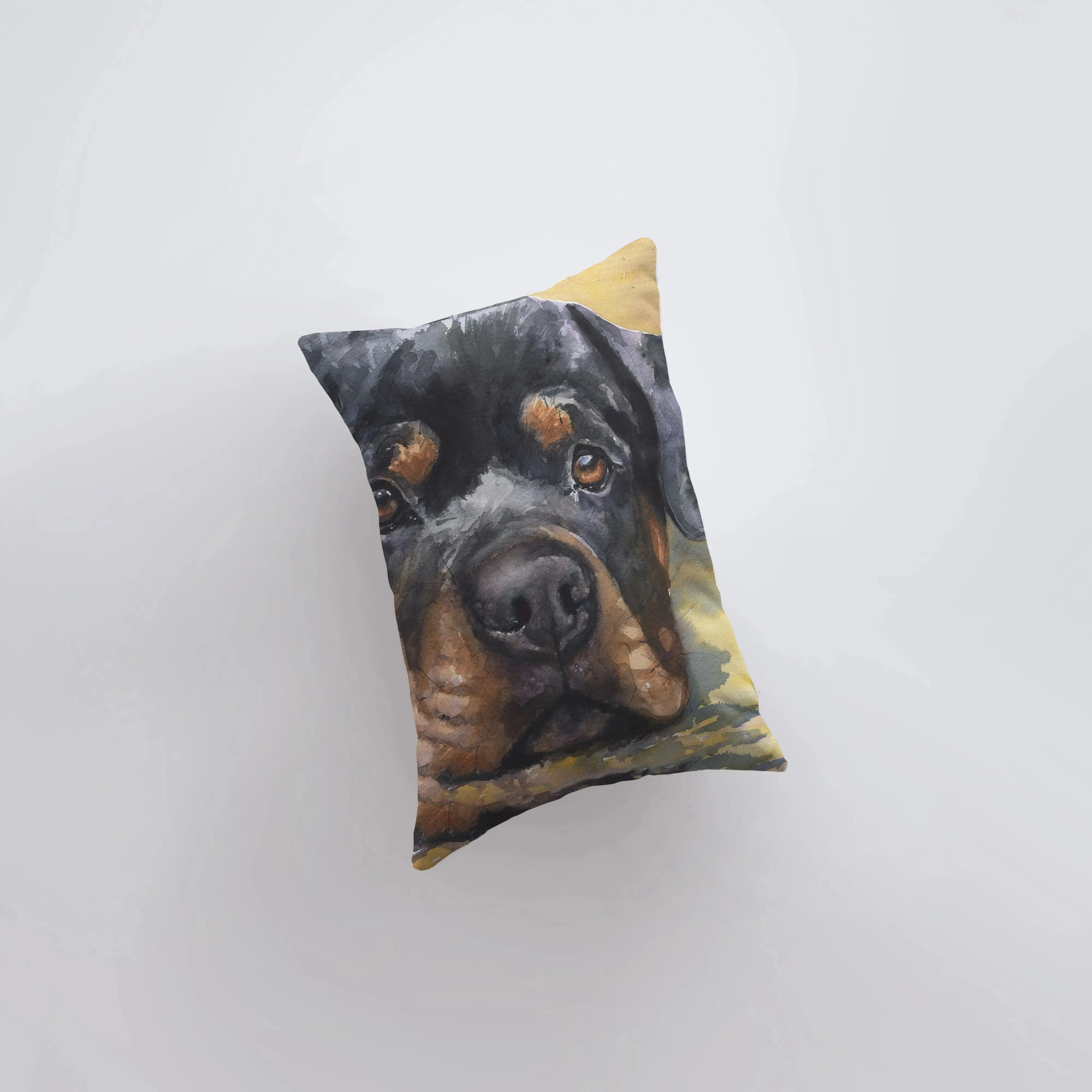 Rottweiler | Watercolor Rottweiler | 12x18 | Pillow Cover | Dog | Home Décor | Dog Pillow | Dog Lover Gift | Dog Mom Gift