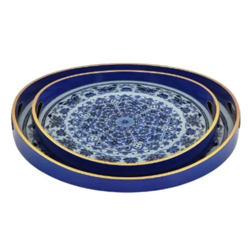 Round Serving Tray Multani (Set of 2)