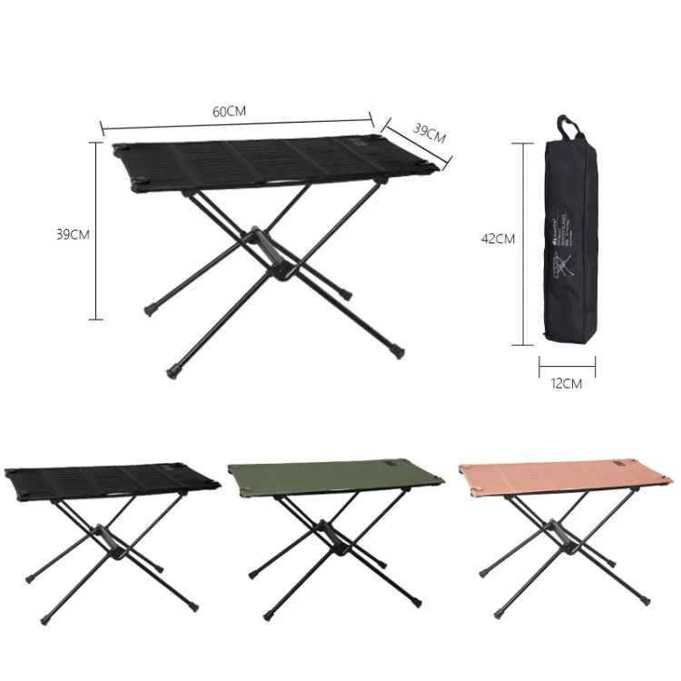 ShineTrip A378 Outdoor Camping Oxford Cloth   Alloy Folding Table(Black)