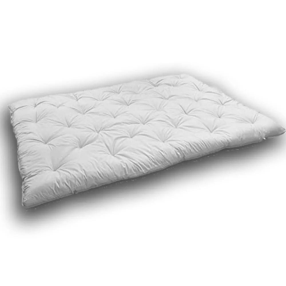 Super Sleep Medium Soft Single Bed Cotton Folding Mattress/Gadda for Students, PG, Hostel, Picnic (White Cotton, 4 x 6)