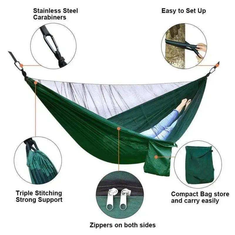 Two Person Hammock with Mosquito Net