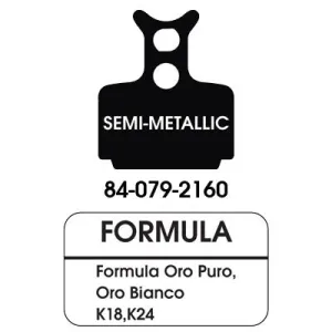 Uc Disc Pads Semi-Metalic Pair Formula Oro/K18/K24 Disc Brake Pads Ultracycle Brakepads