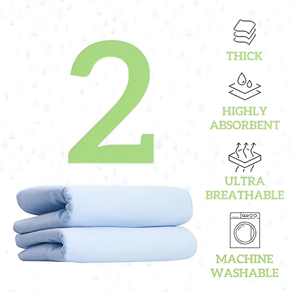 Waterproof Puppy Training Pads Bed Pads (86x91cm) - Reusable Incontinence Mattress Protector / Bed Pad for Adults, Bed Wetting Mattress Pad Protection Mat. Extra Large Washable Puppy Pads